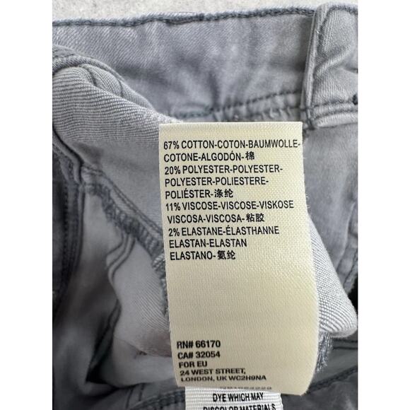 Free People We The Free Jeans Women 28 Gray Denim Paint Splatter Raw Hem Skinny - Picture 12 of 13